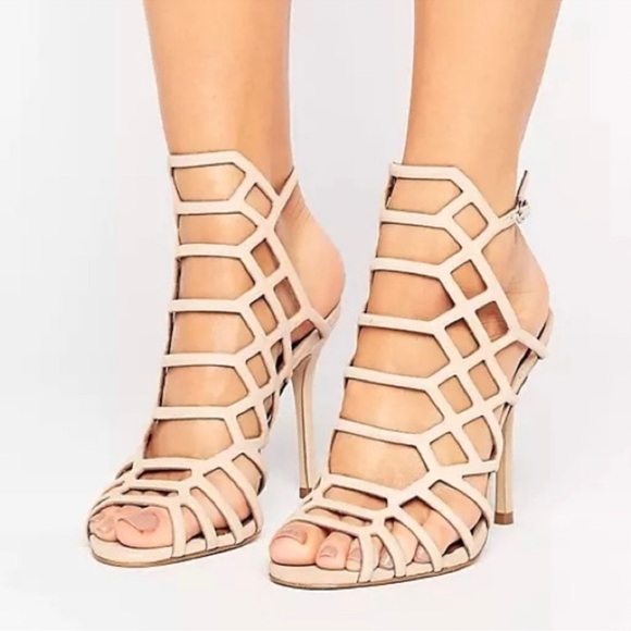 Steve Madden Nude Caged Heels - Picture 1 of 7